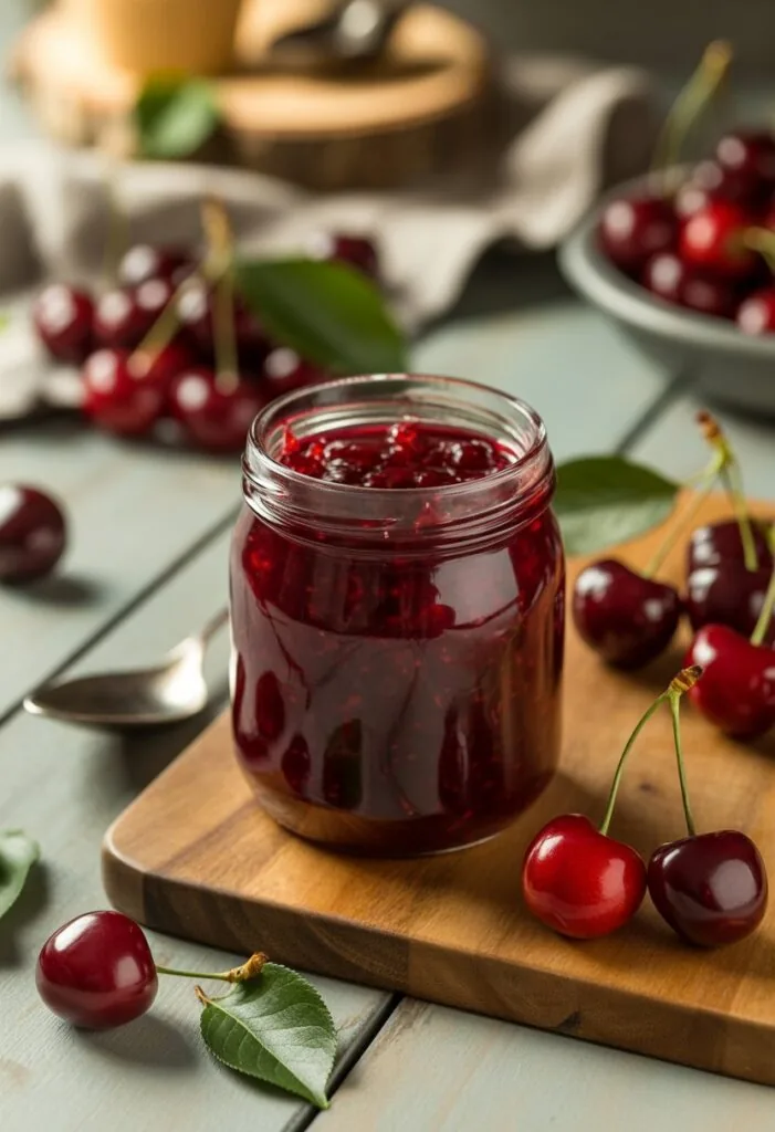 Fresh sour cherry jam